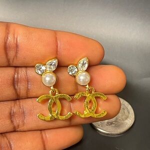 Gold CC Earrings